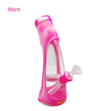 Horn Silicone Glass Water Pipe On sale