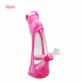 Horn Silicone Glass Water Pipe On sale