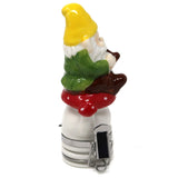 Smoking Gnome Porcelain Container On sale