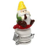 Smoking Gnome Porcelain Container On sale